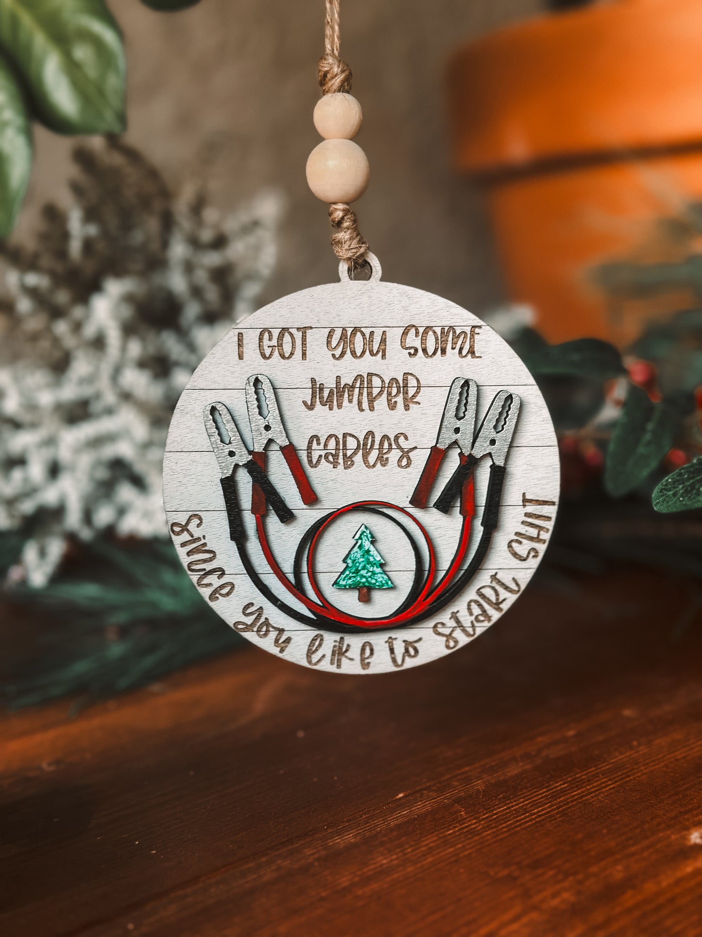 Jumper Cables Ornament