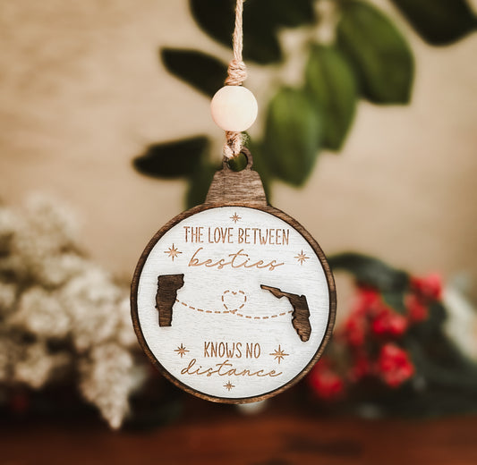 Long Distance Bestie Ornament
