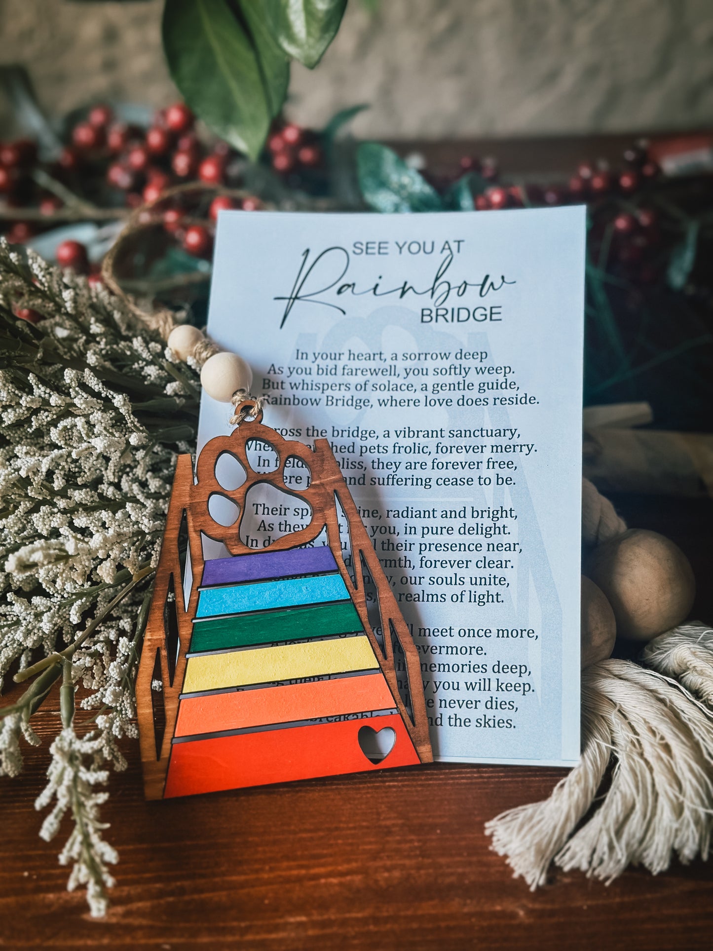 Rainbow Bridge Pet Memorial Ornament