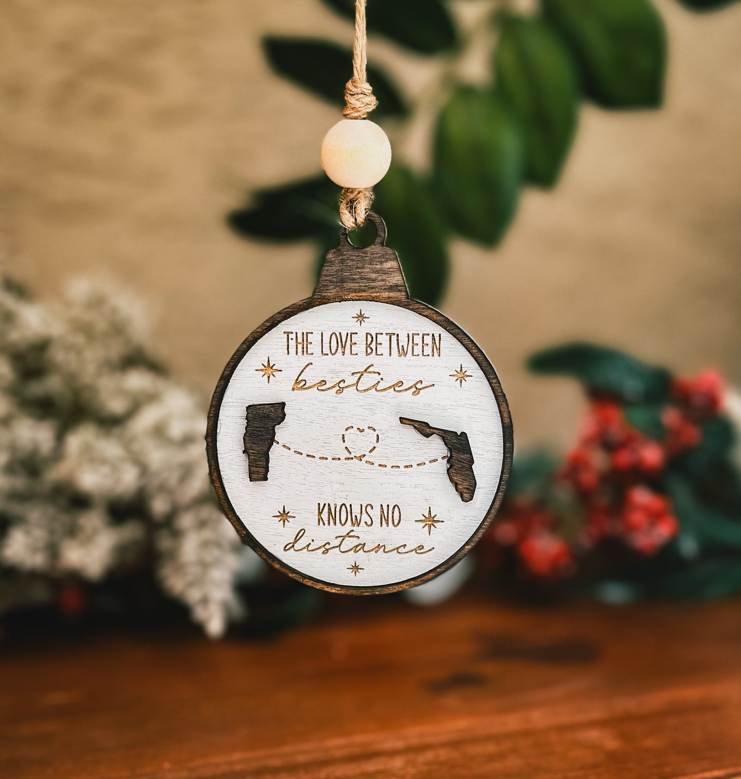 Long Distance Bestie Ornament