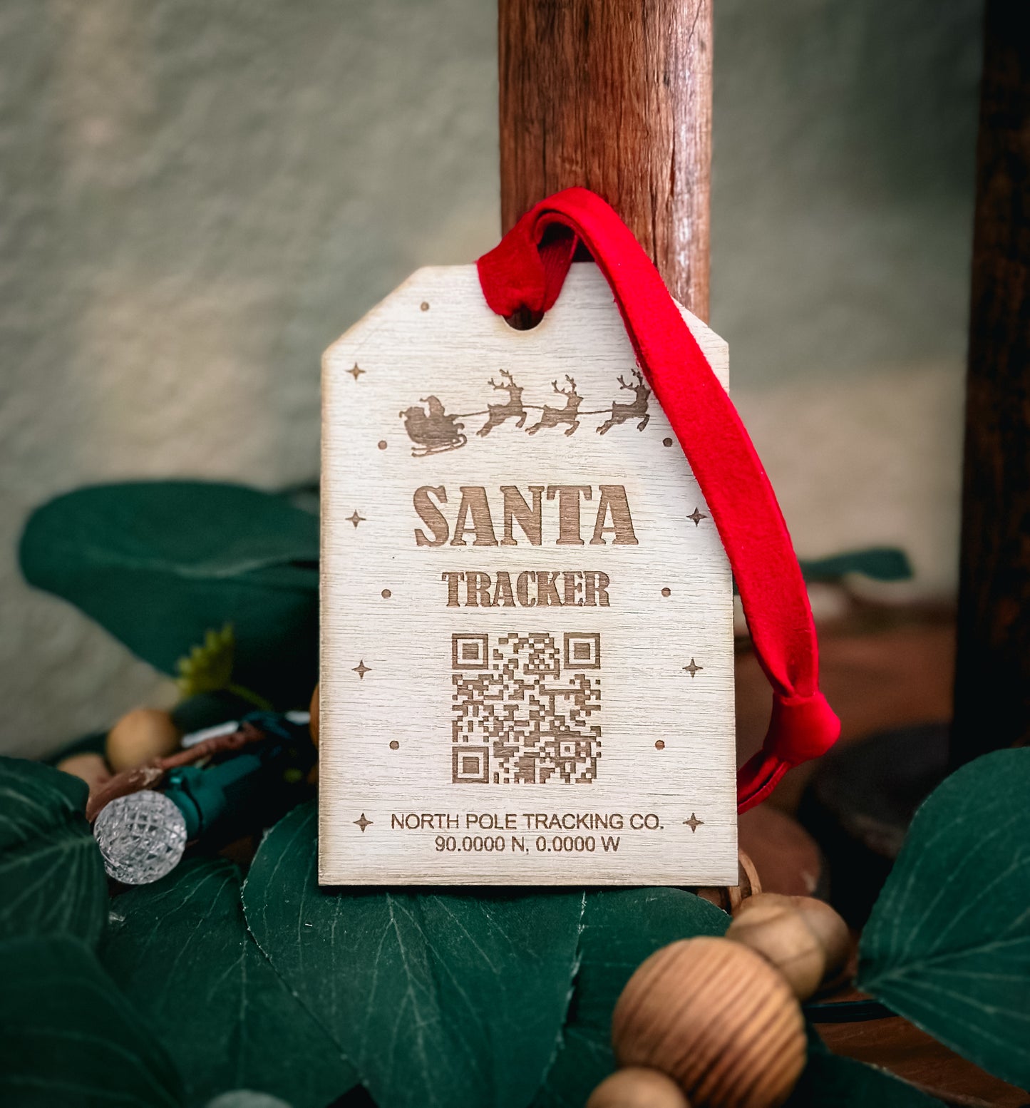 Santa Tracker QR Code Ornament