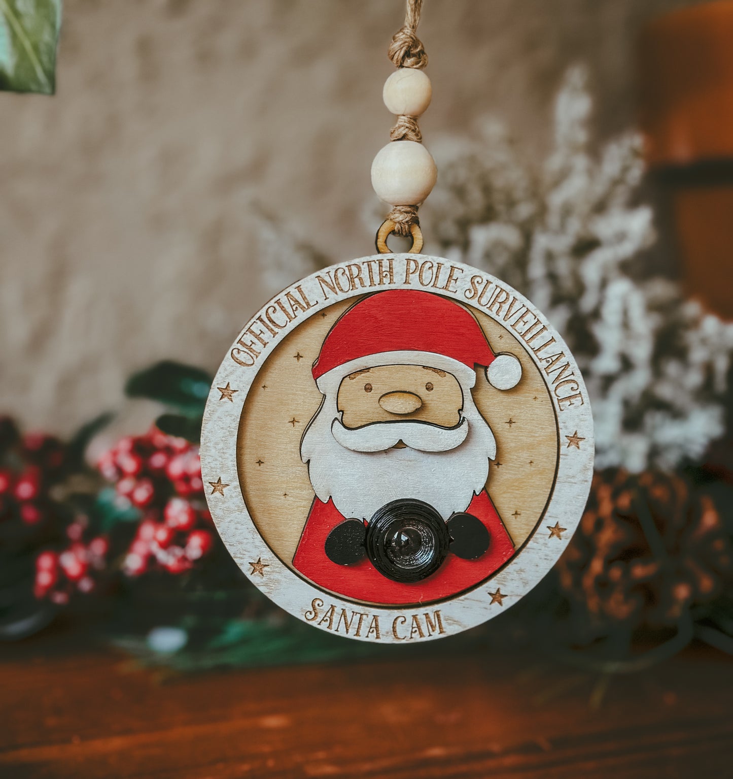 North Pole Surveillance- Santa Cam Ornament