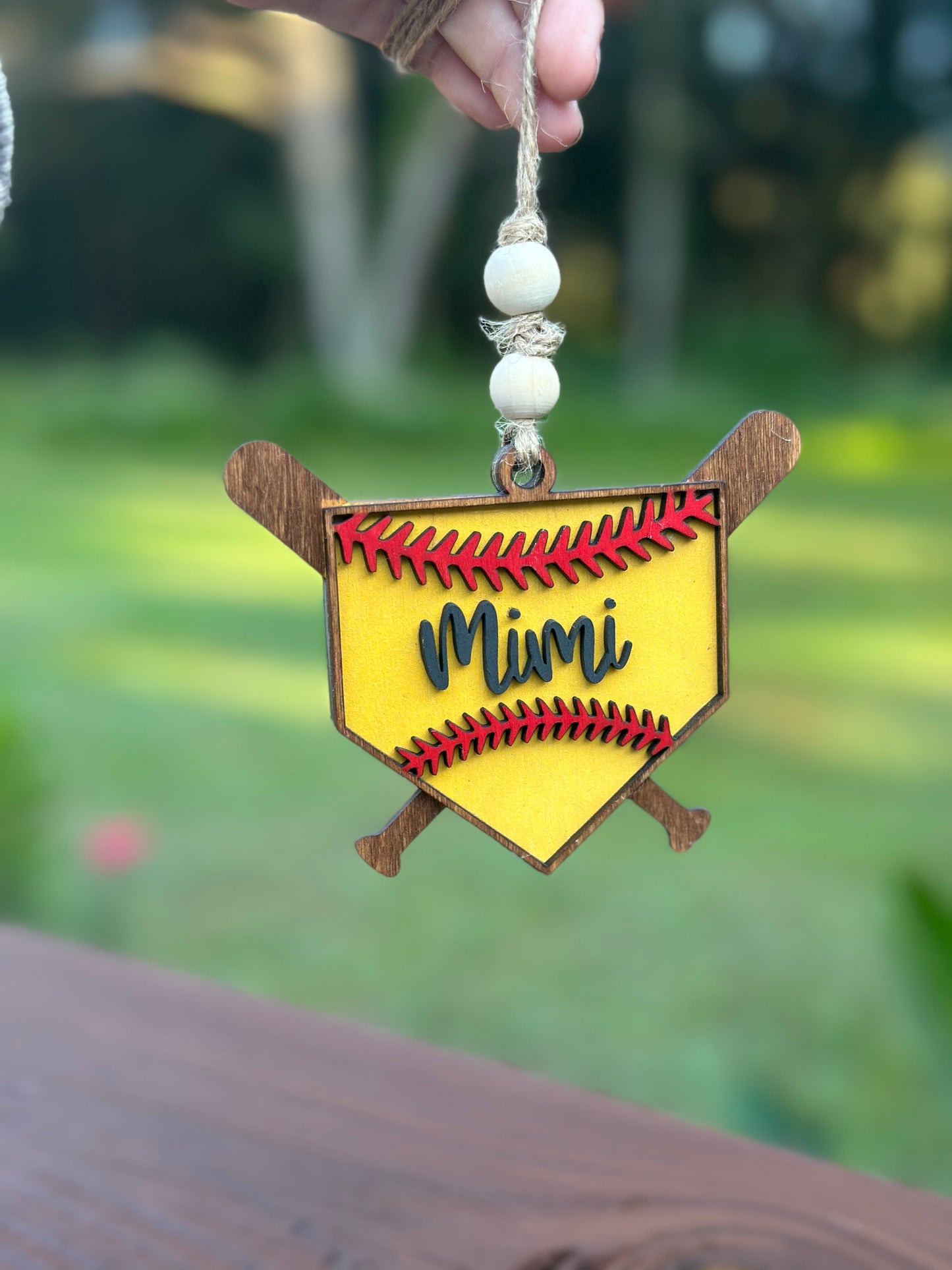 Baseball/Softball Car Charm