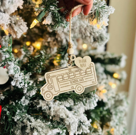 Thank You School Bus Driver Ornament