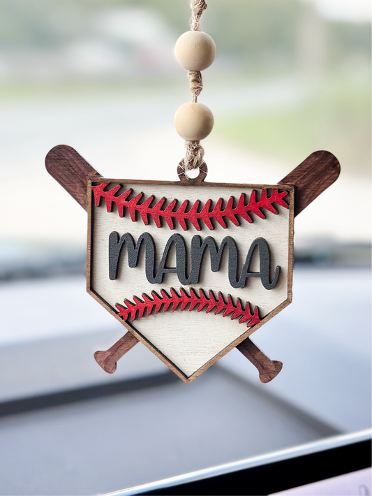 Baseball/Softball Car Charm