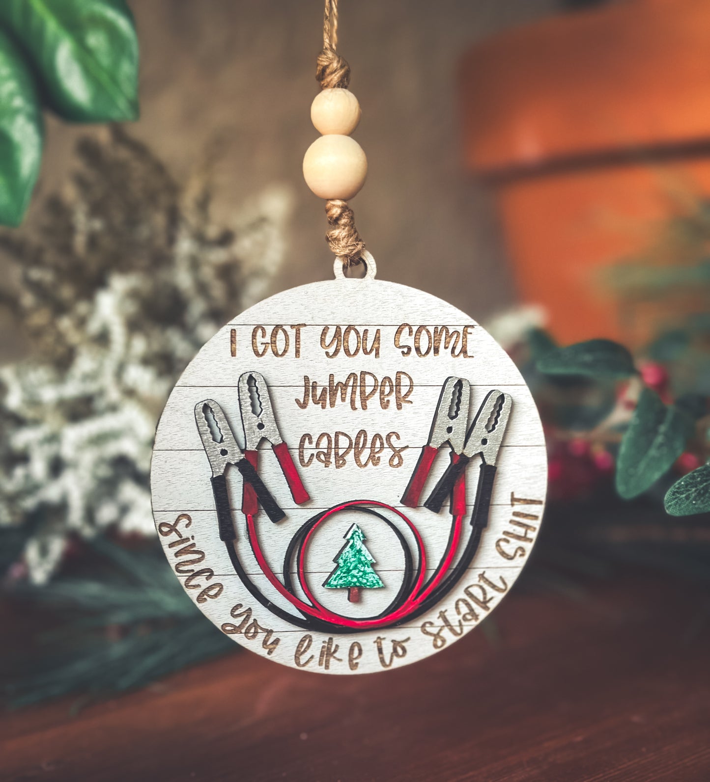 Jumper Cables Ornament
