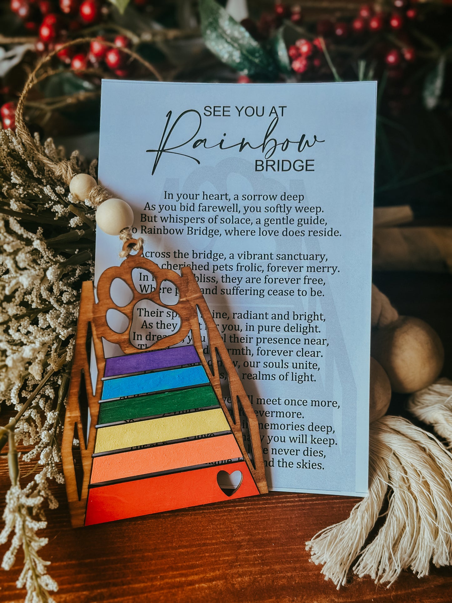 Rainbow Bridge Pet Memorial Ornament